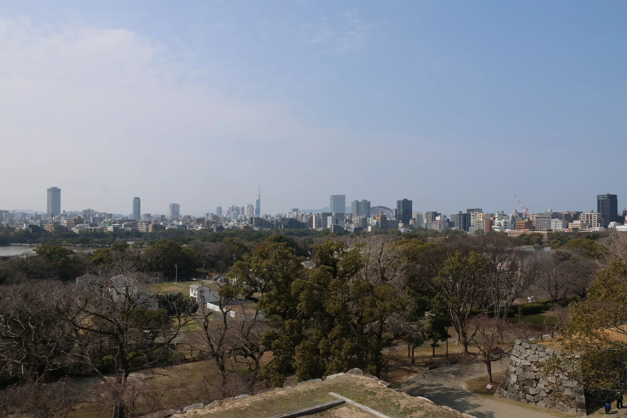 從福岡城眺望福岡市區天際線