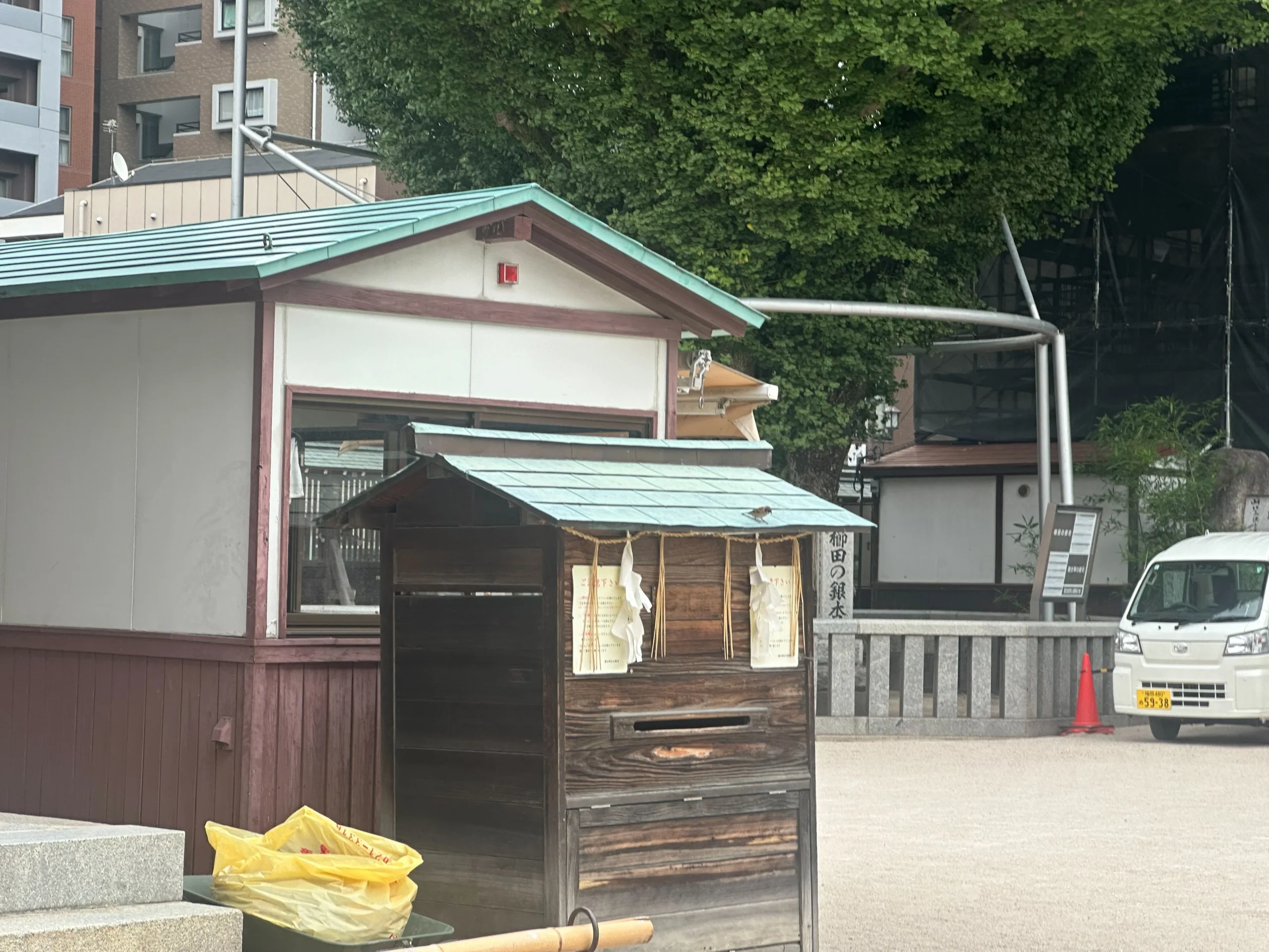 櫛田神社境內的木造祭祀設施