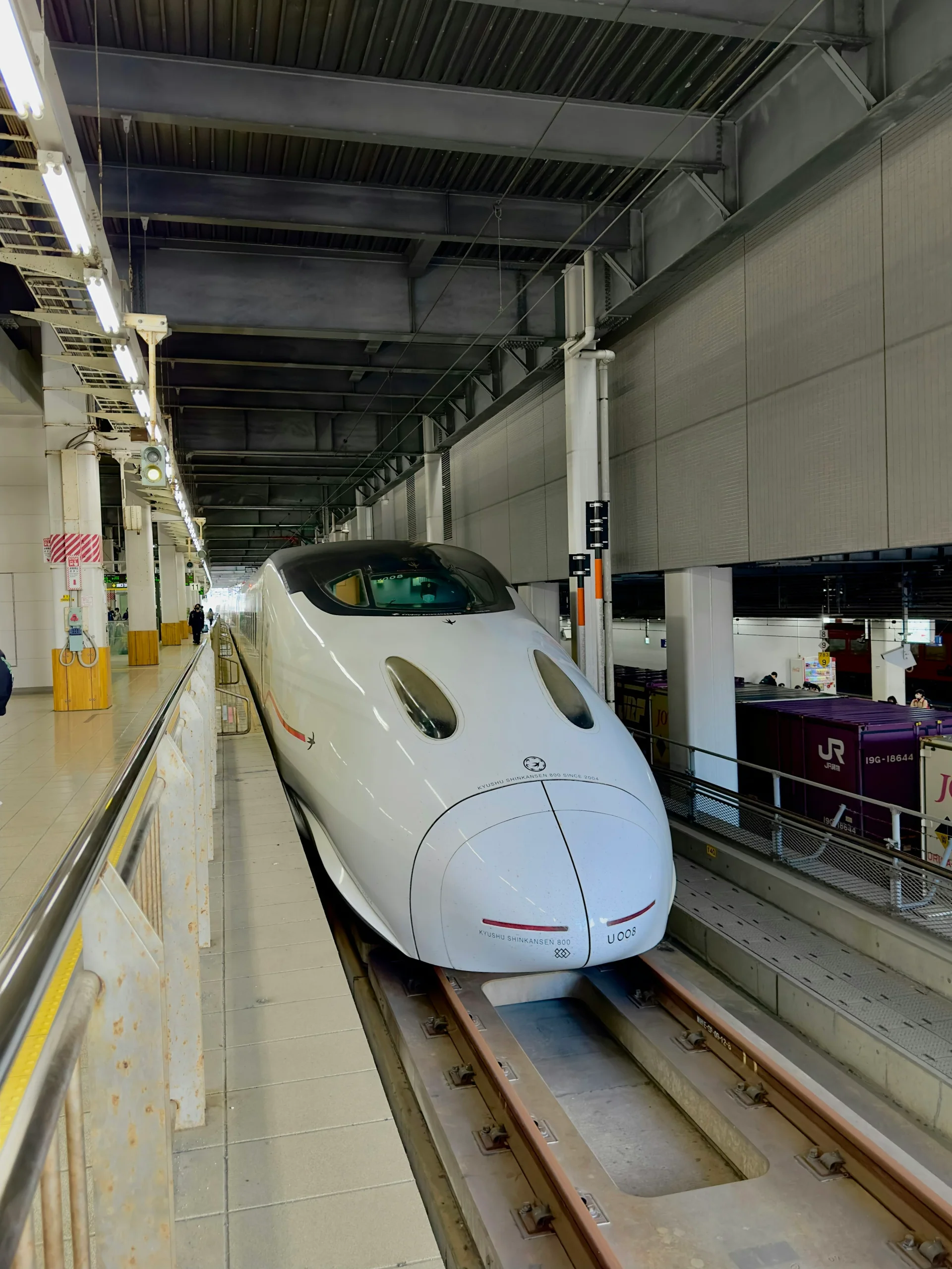 九州新幹線列車停靠福岡市博多站