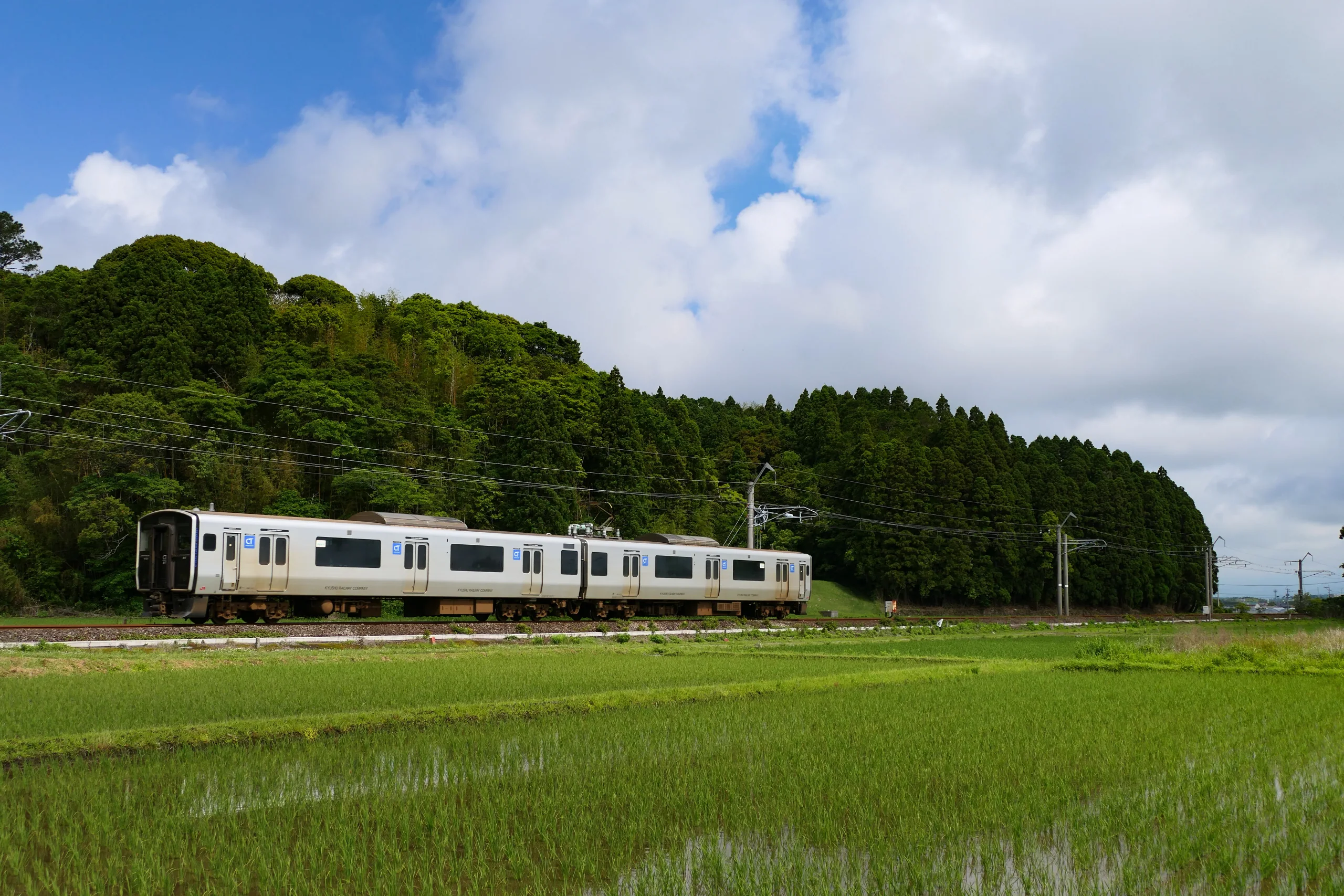 日豐本線行駛於宮崎郊區的 JR 九州 817 系列車