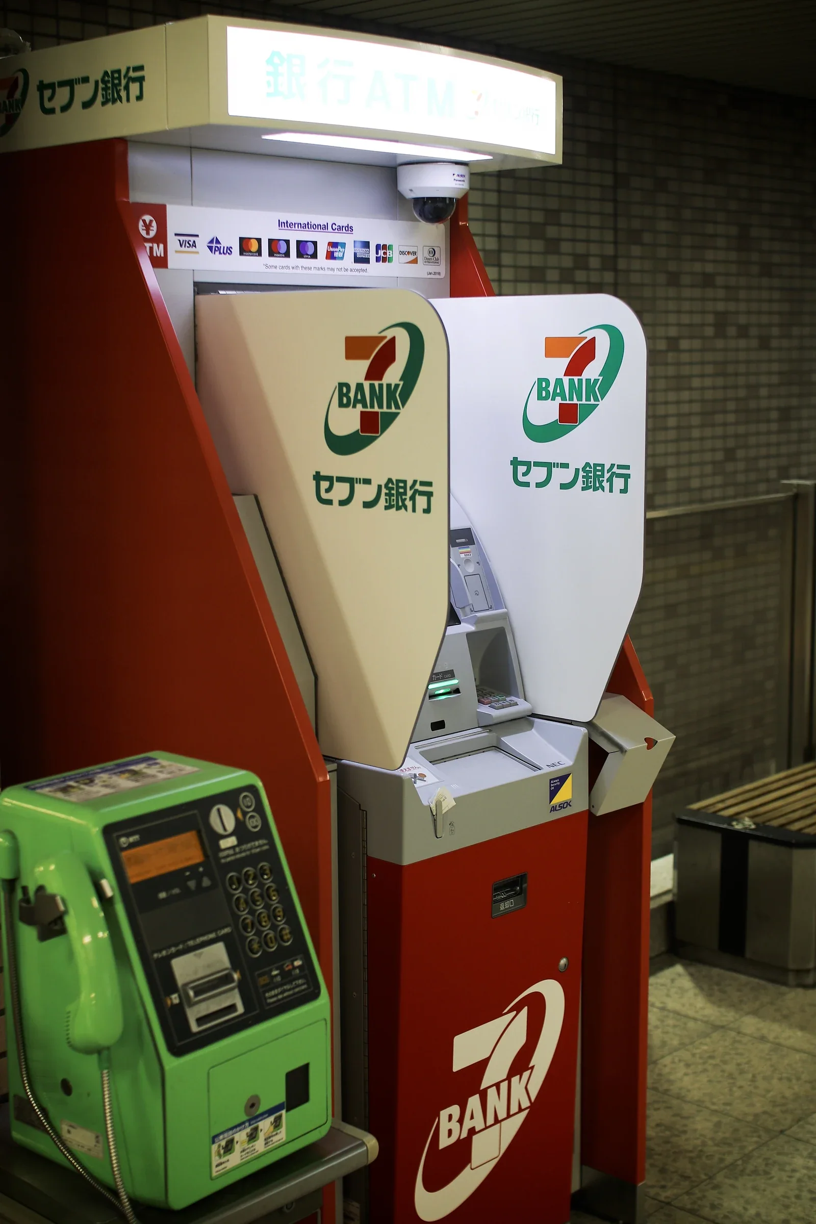 日本 Seven Bank ATM 與海外卡支援標誌