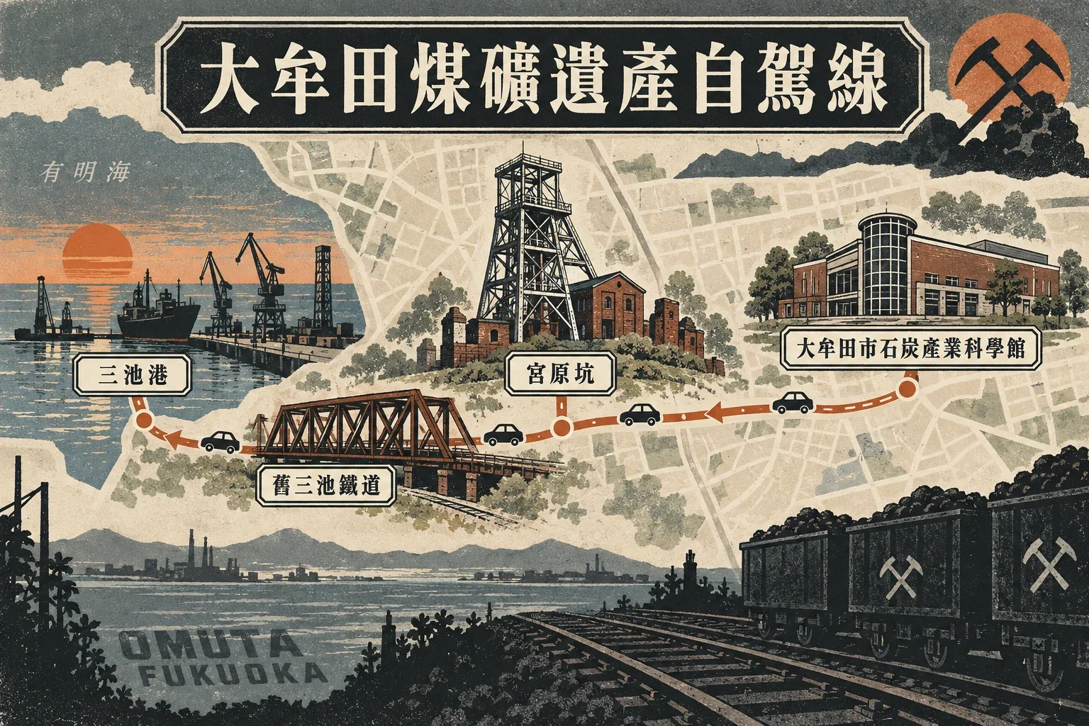 雲仙溫泉散步路線圖：雲仙地獄步道、溫泉街旅館與通往島原的山路